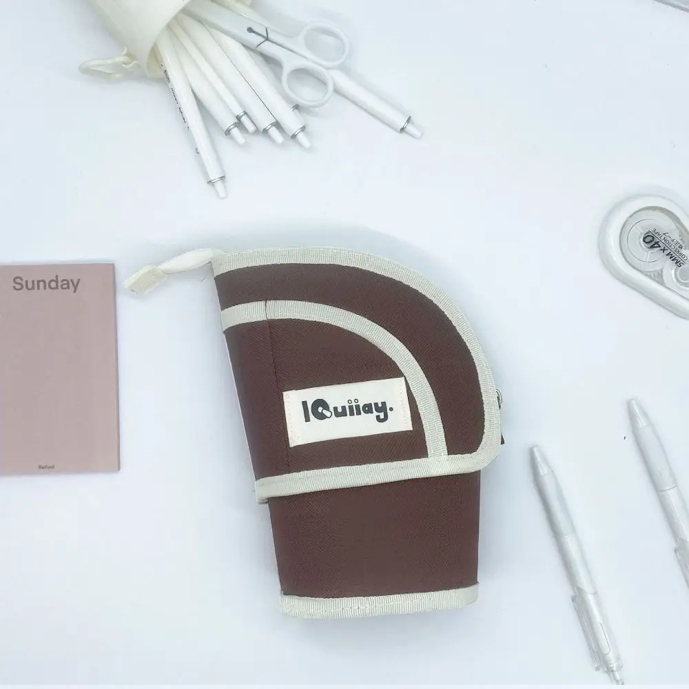 Cosmetics Storage Vertical Plush Stationery Bag Large Capacity Jewelry Storage Large Pen Bag Candy Color Soft Pencil Case School