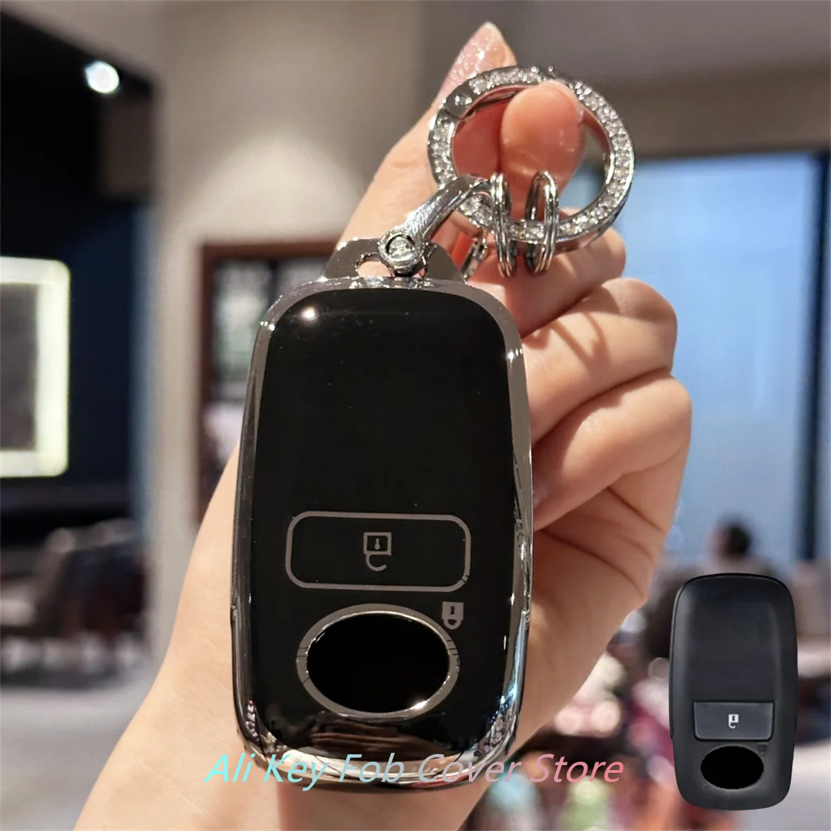 مفتاح فوب غطاء ل دايهاتسو روكي غطاء مفتاح السيارة لتويوتا رايز مفتاح حامل حافظة لجهاز التحكم عن بعد ل المفاتيح إنذار كيرينغ