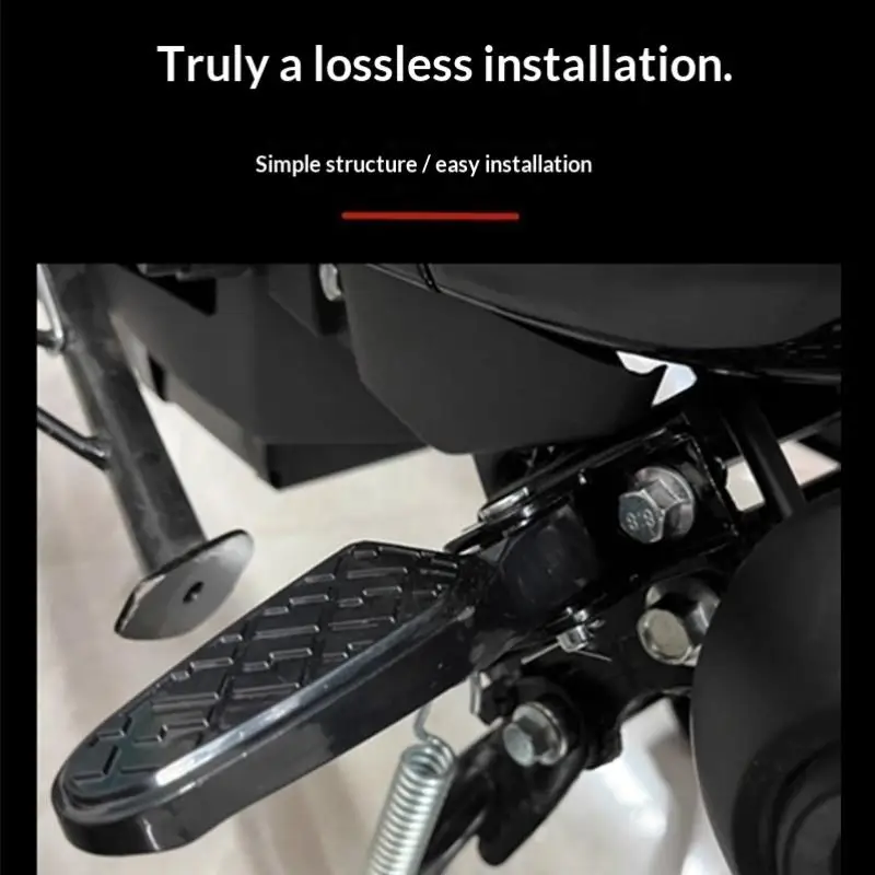 2Pcs Electric Scooter Foot Rest Peg Foldable Non Slip Easy Install Rear Passenger Pedal for E-Scooter Riding Upgrade