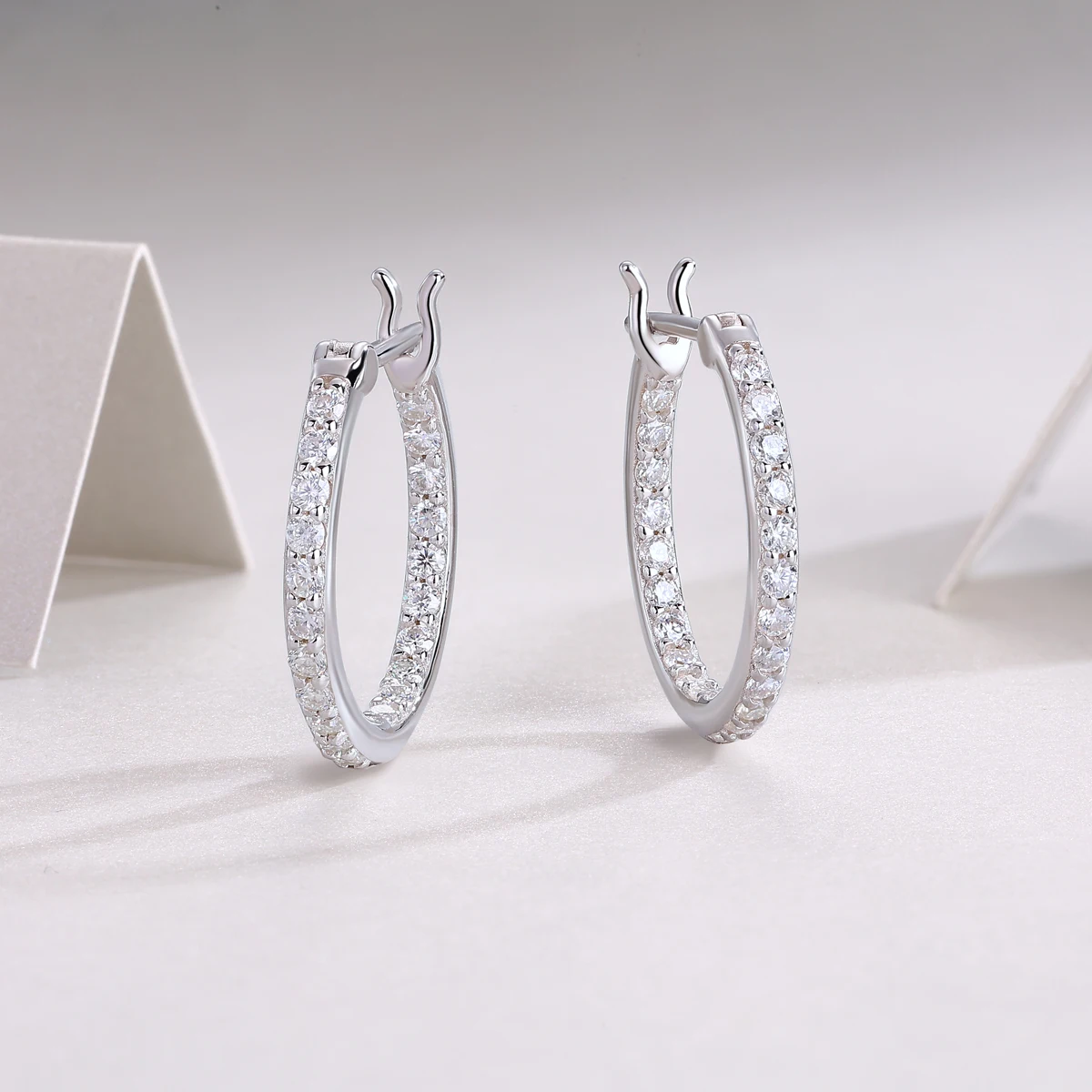 Kfvanfi Moissanite 3mm D VVS 925 Sterling Silver Classic Round Dazzling Diamond Elegant Women's Earrings Premium Party Jewelry