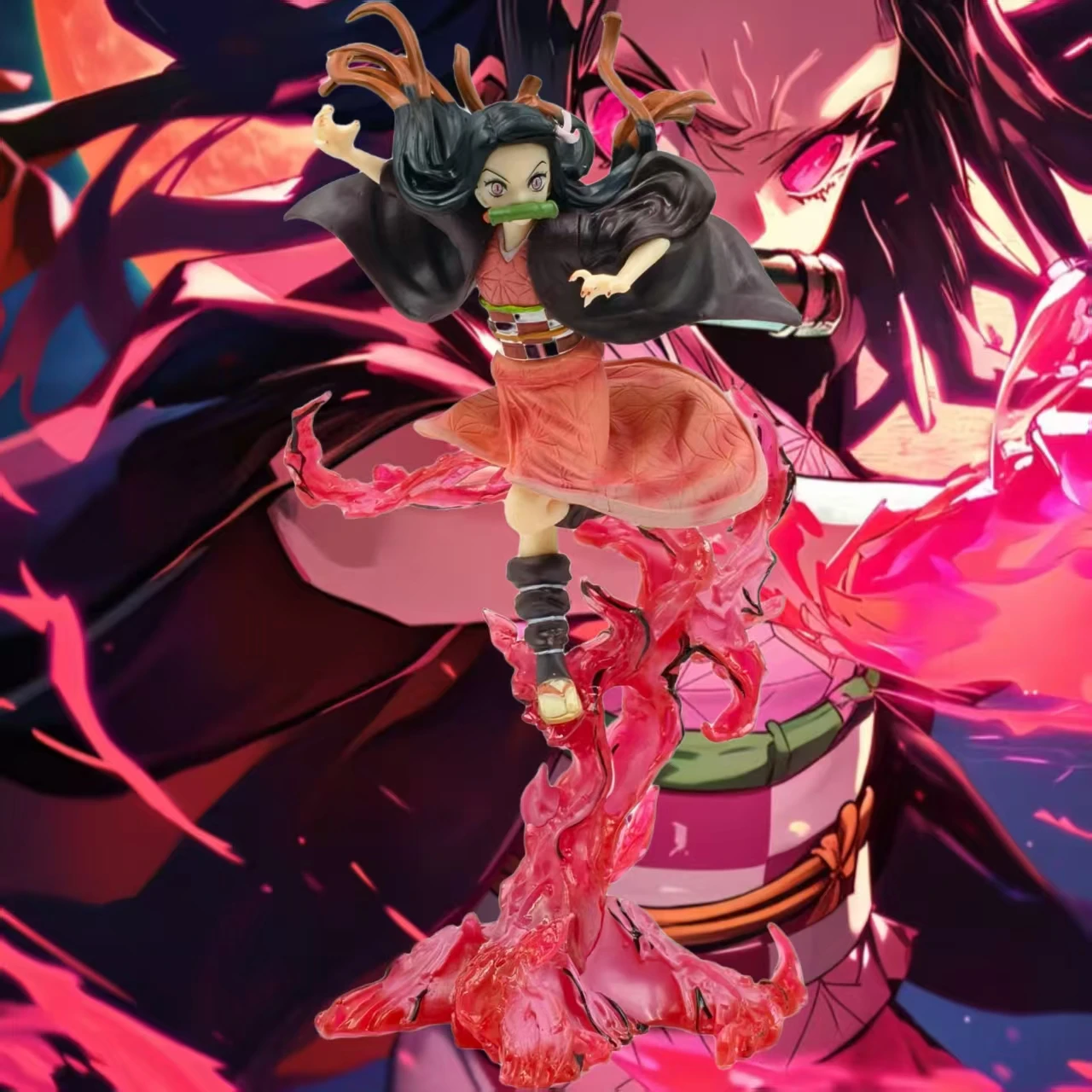 21cm 8.2인치 애니메이션 카마도 네즈코 액션 피규어 PVC 스태츄 데스크탑 장식품 컬렉션 스태츄 모델 장식 방 책상 장난감