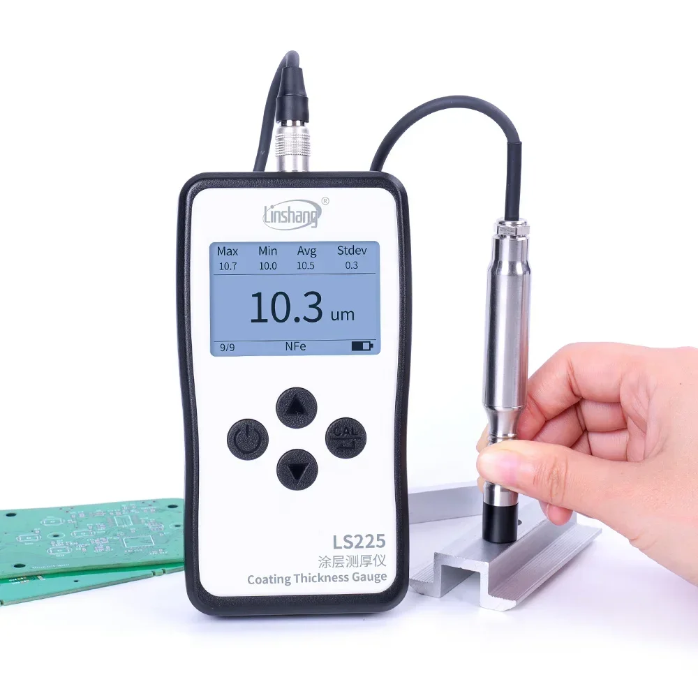 IN STOCK Own Brand LS225 N1500 Aluminum Coating Thickness Tester 1500μm NFe Handheld Coating Thickness Gauge