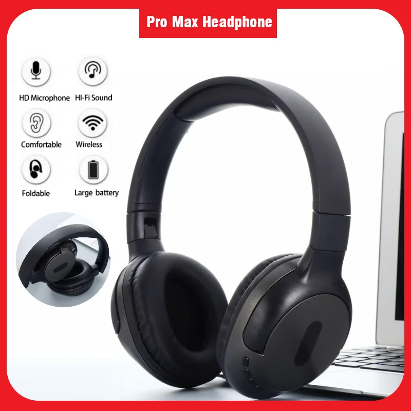 Fones de ouvido estéreo de alta fidelidade dobrável bluetooth 5.3 fone de ouvido redução ruído música fm com microfone para telefone xiaomi iphone sumsamg