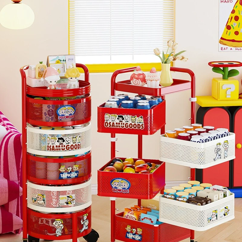 Dopamine trolley snack rack mobile floor home living room kitchen multi-layer storage rack