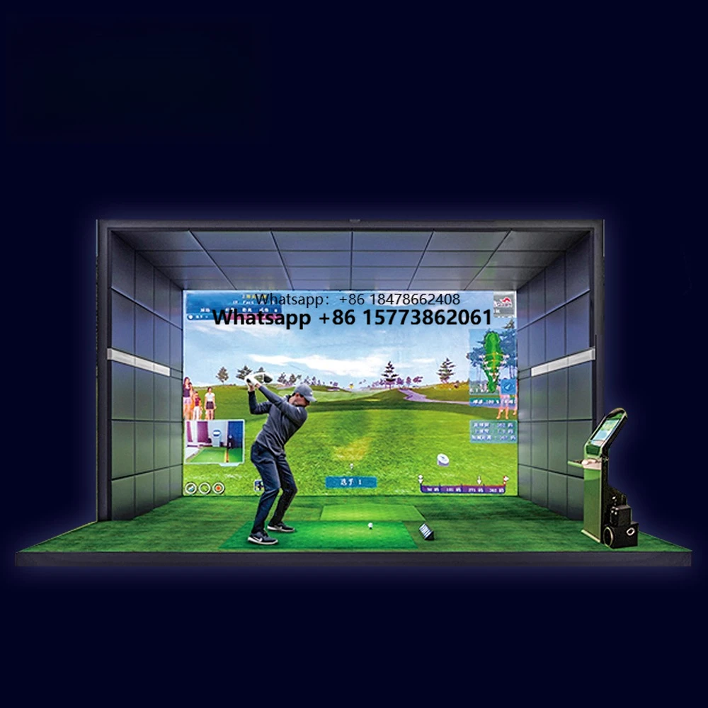 PGM MNQ001 Golf Simulator for Home Use 3D Swing Analyzer with  Indoor Training System & Virtual Course