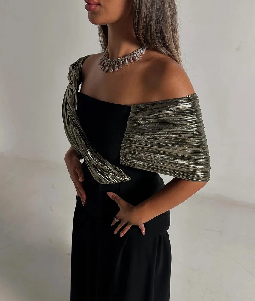 カスタマイズされたセクシーなジャージ A ラインオフショルダーイブニングドレス繊細なボートネックフロアレングスオーダーメイドオケージョンドレスカスタムサイズ