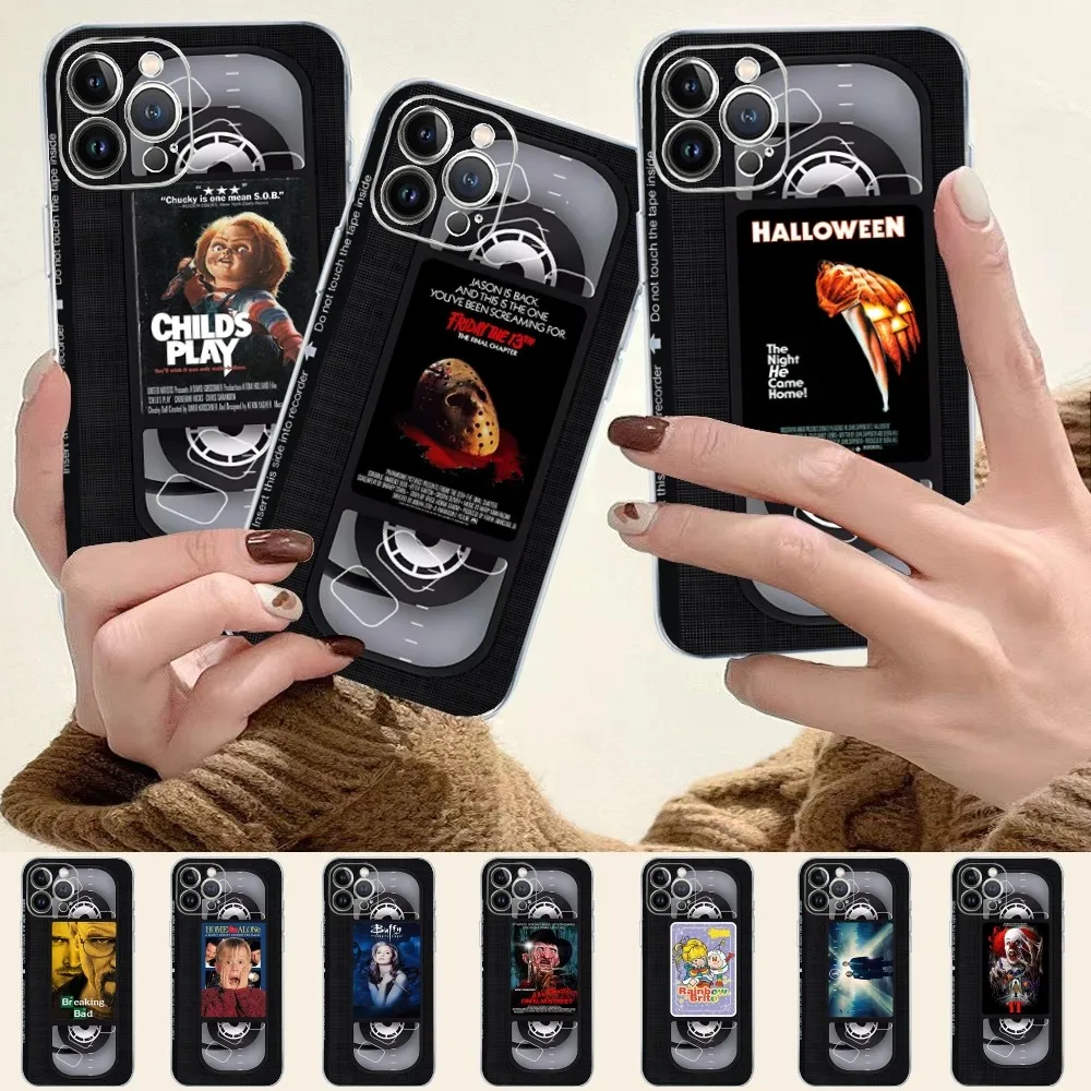 Horror Movie Video Phone Case For iPhone 15 14 13 12 Mini 11 Pro XS Max X XR SE 6 7 8 Plus Soft Silicone Cover