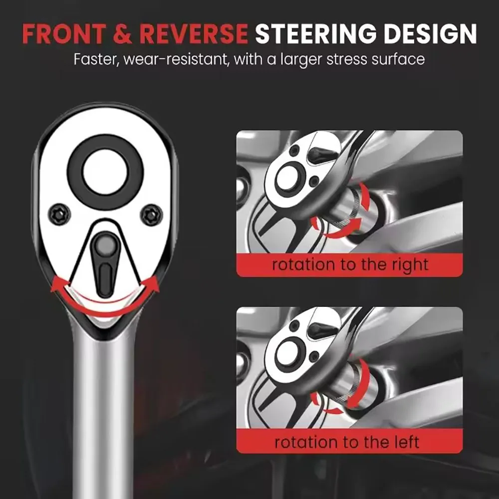 12pcs Multi-Purpose 3/8 Inch Wrench Socket Set Short Socket Ratchet Essential Hand Tools for Car Motorcycle Bicycle Repair