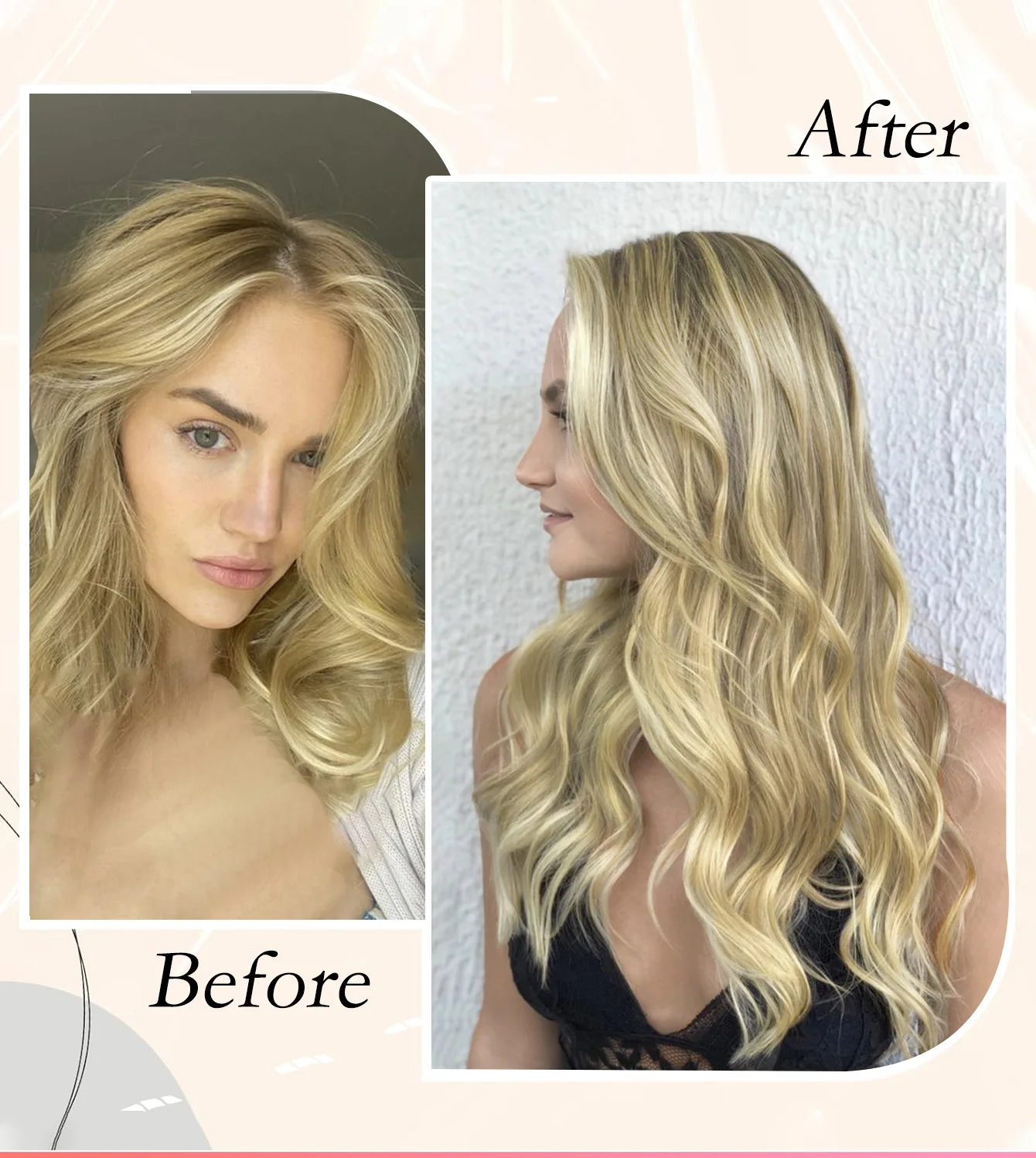 7 قطعة وصلات شعر بمشبك شعر بشري حقيقي شعر ريمي تسليط الضوء على اللون الأشقر كامل الرأس وصلات شعر برالزيان