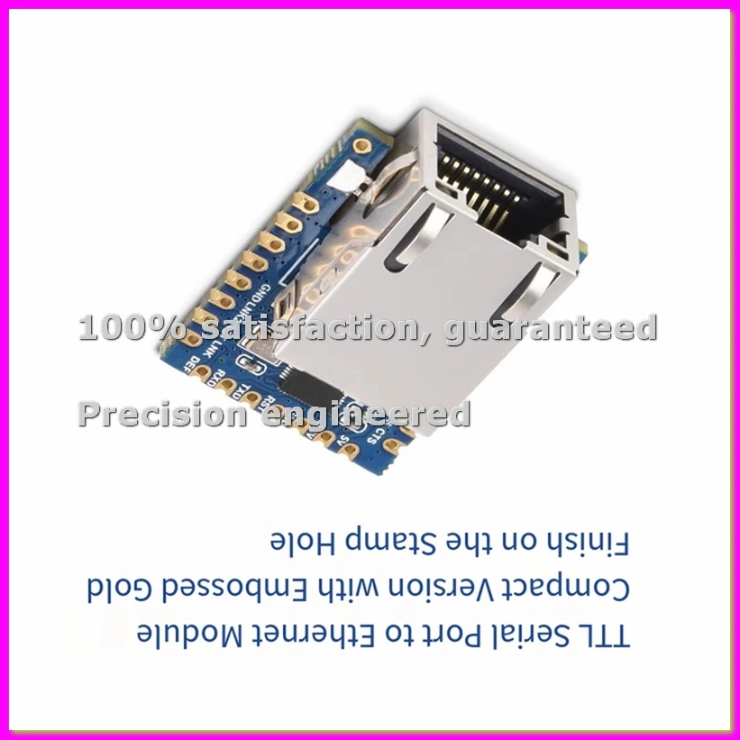 

Модуль UART в Ethernet (B), мини-модуль TTL UART в Ethernet, с отверстиями для монтажа и позолоченными контактами, высокоинтегрированный - ABVP