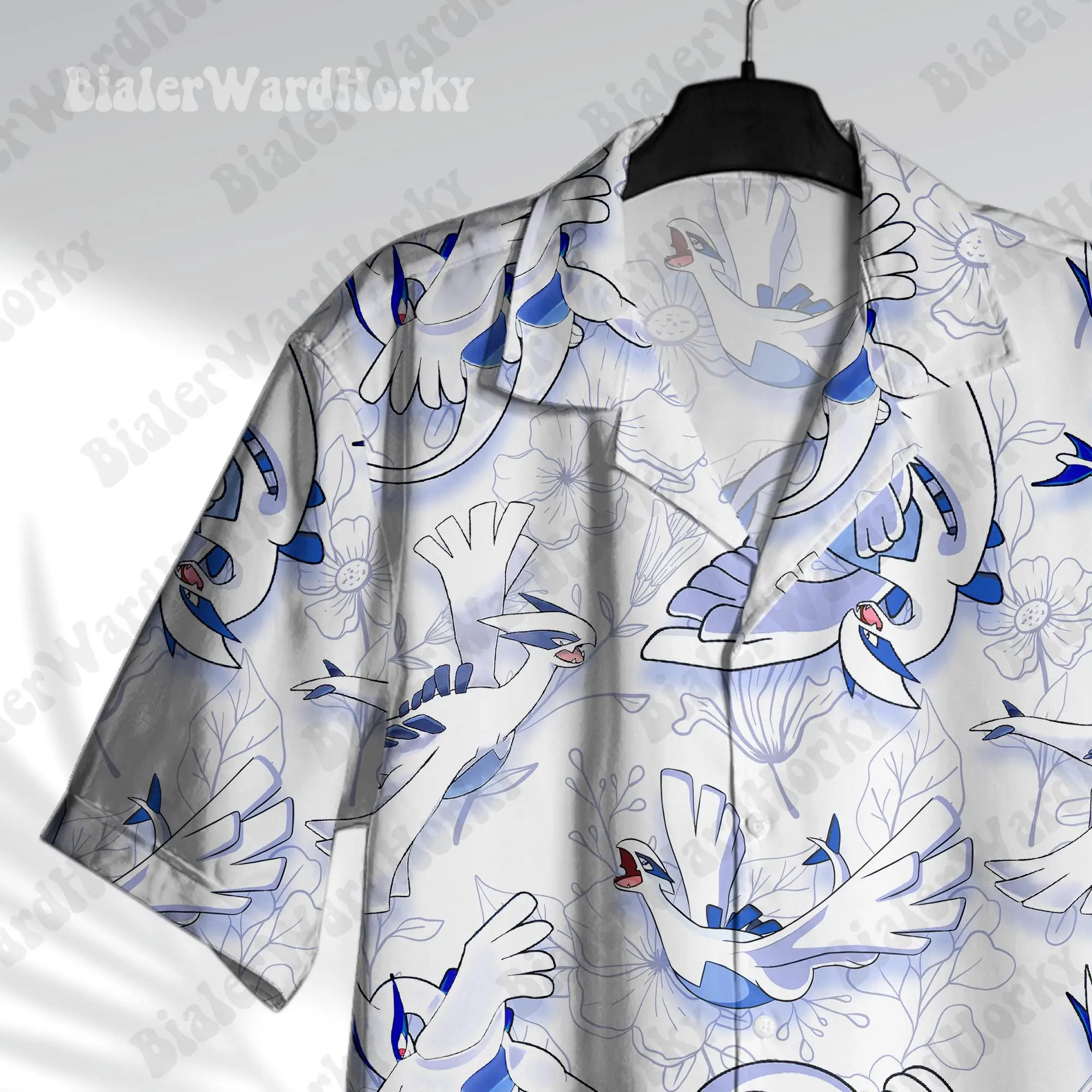 Lugia Hawaiian Shirt Pokémon Anime Lugia Grafik-T-Shirt Sommer Freizeit Herren-T-Shirt Kinderkleidung T-Shirt Y2k Frau ﻿ – Detail 4