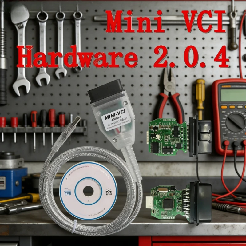 FTDI FT232RL Chip MINI VCI V2.0.4 Real Firmware SW V16.00.017 J2534 For Toyota TIS Techstream MINI-VCI HW 2.0.4