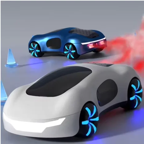 Kids Adults RC Drifting Racing Toy Car - 2.4GHz Remote Control Vehicle with Double Spray & Bright LED Wheel Lights Drift Car Gif