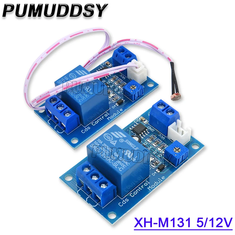 DC 5V 12V XH-M131 Light Control Switch Photoresistor Relay Module Detection Sensor 10A Brightness Automatic Control Module