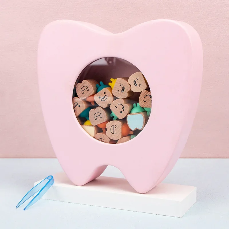 Scatola per denti per bambini scatola in legno per denti per bambini confezione regalo per Baby Boy Baby denti scatola per ricordo organizzatore dente scatola per fata M