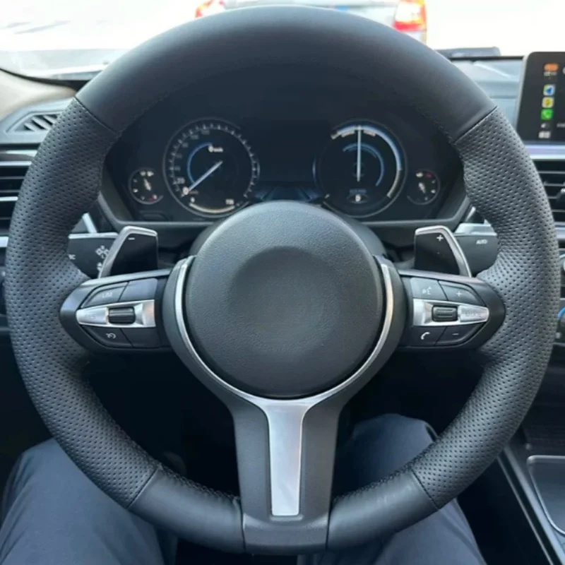 Microfiber Leather Car Steering Wheel Cover For BMW M Sport F06 F10 F15 F16 F20 F21 F25 F30 F32gt F80 F82 X1 X3 X5 Automotive