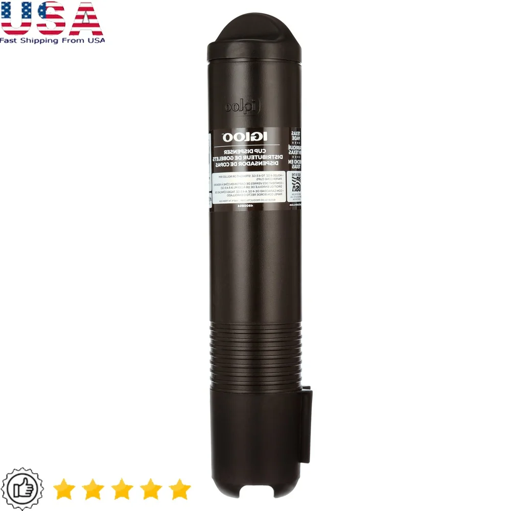 

Heavy-Duty Plastic Cup Dispenser 4 oz Cone Cups Easy Load Design Ideal Tailgates Hikes Construction Sites 3-Piece Construction