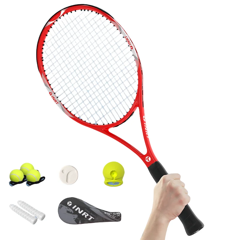 

Tennis racket rebound trainer single player with line elastic ball artifact played by one person Tennis Automatic rebound