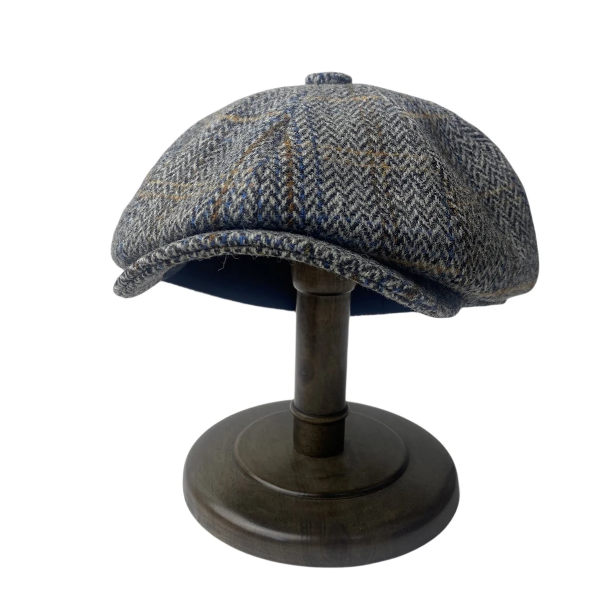 Wool Tweed Newsboy Cap Hringbone British Gatsby Cap Men Women Retro Hat Driver Flat Cap for Male Vintage Beret BJM42