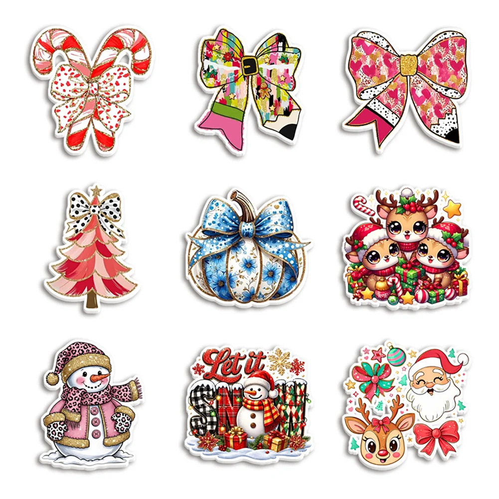 10pcs/lot Christmas Tree Gift Resin Planar Transparent Glitter Acrylic Flatback for DIY Scrapbook Embellishment Bag Pendant Par