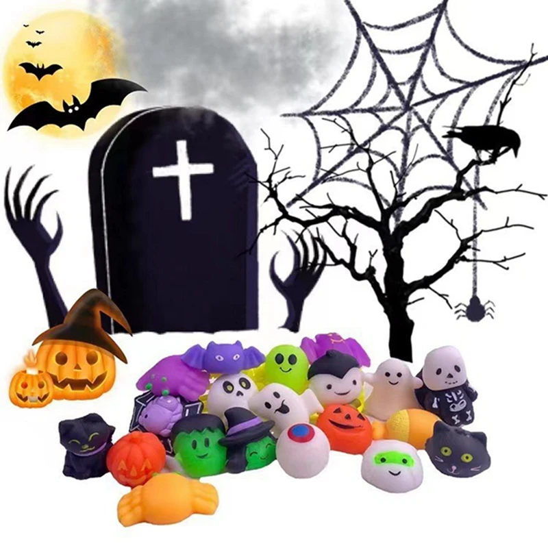 10/20pcs Halloween Party Kids Toys Ghost Halloween Decor Spider Pumpkin Party Favor  Children Kids Treat Gift Goodie Bag Fillers