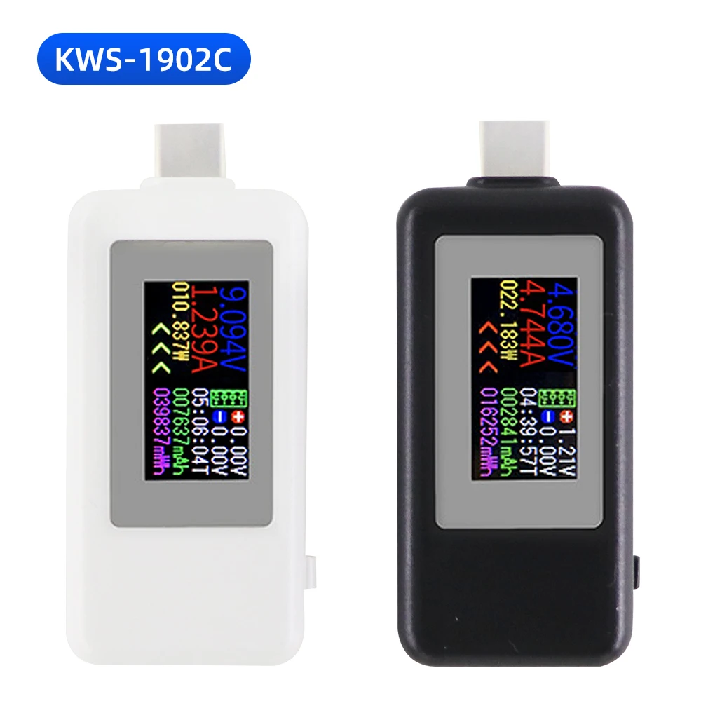 10 in 1 DC Type-C USB Tester Current 4-30V Voltage Meter Timing Ammeter Digital Monitor Cut-off Power Indicator Bank Charger