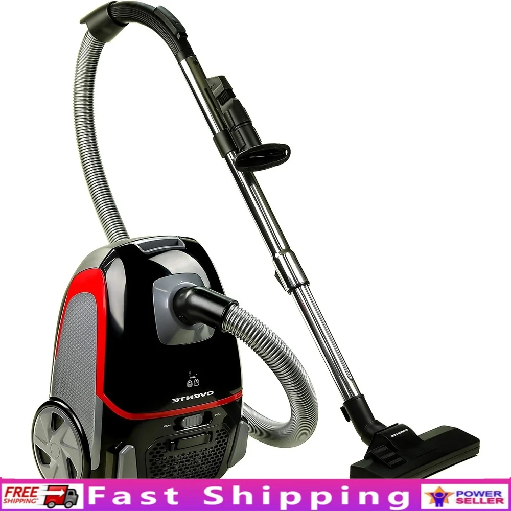 

Lightweight Canister Vacuum Cleaner with Advanced Tri-Level Filtration Energy Saving Speed Control Automatic Cable Rewind Hard
