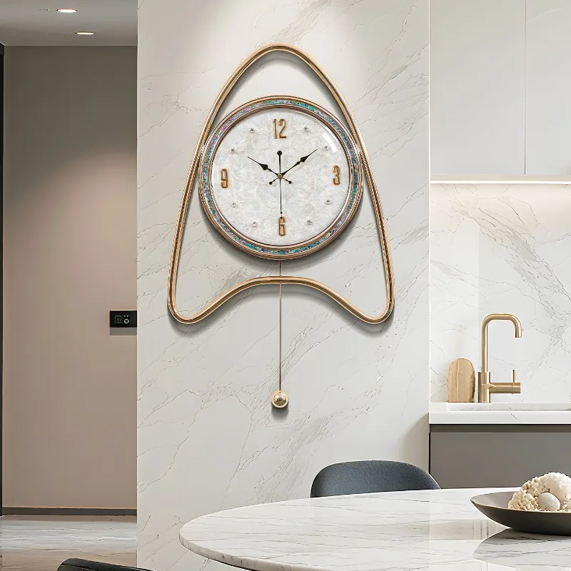 Modern Luxury Wall Clocks Natural Shell Nordic Wall Watch Simple Creative Home Silent Clock Living Room Decoration Furniture