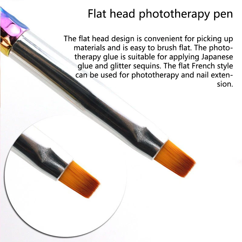 Juego de bolígrafos de plástico para decoración de uñas, pincel suave y esbelto para diseño de uñas, Gel degradado, dibujo Diy, 3 unidades