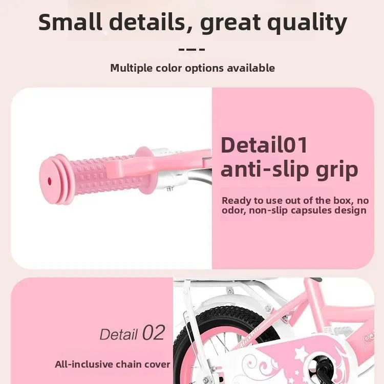 Kids Bicycle for 6-12 Years Old,3C Certified, With Training Wheels,Silent Wheels,12-20 Inch Optional,Safe Riding Bike,Boys Girls