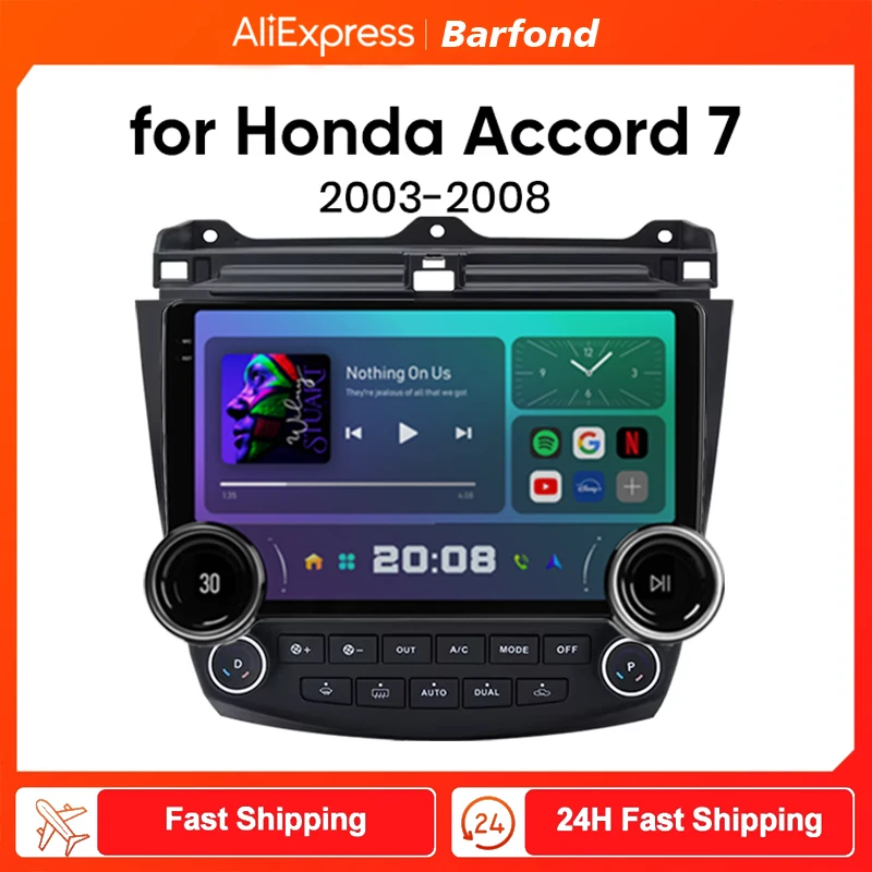 Barfond  For Honda Accord 7 2003-2008 Car Radio Multimedia Video Player Navigation stereo GPS Android 13 2din dvd