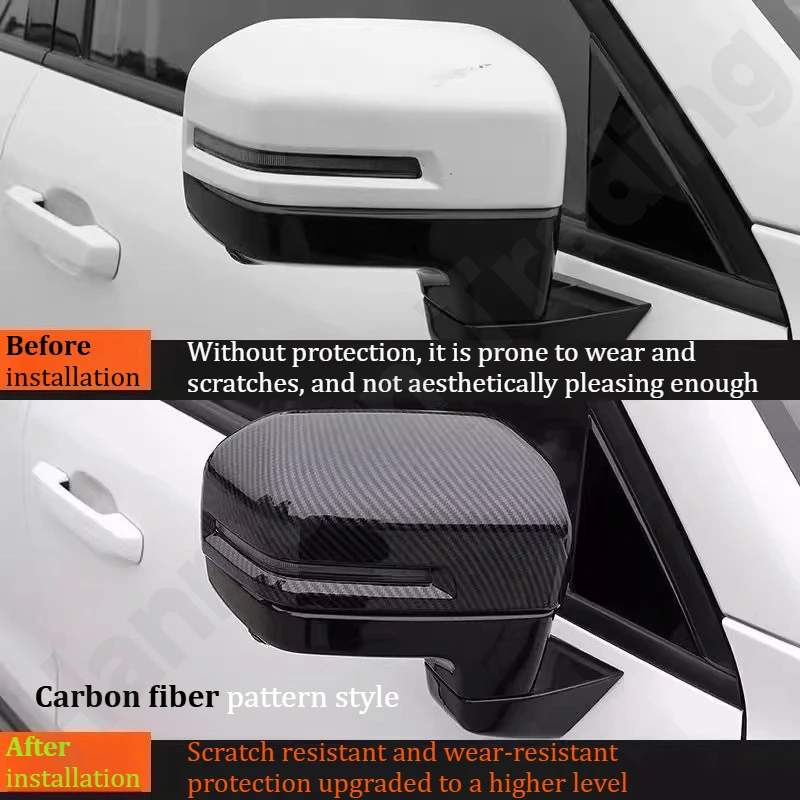 ل هافال H7/هافال دارجو 2021-2024 غطاء مرآة الرؤية الخلفية قذيفة/غطاء مرآة عكسية غطاء الزخرفية ملصق #1