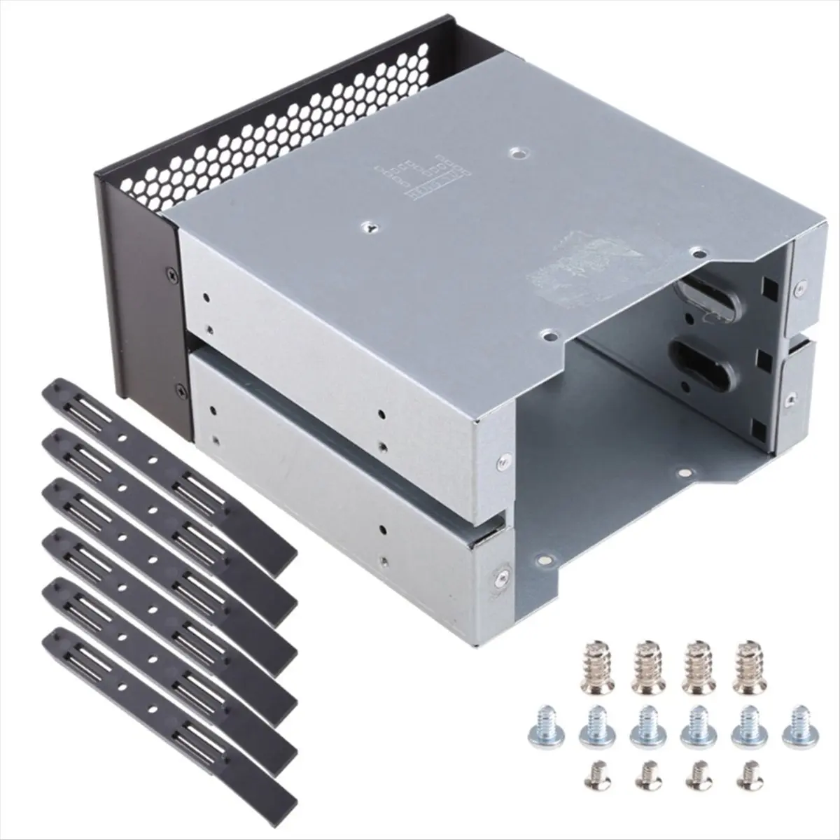 602~Flash3.5 to 5.25 Three-Disc Hard Drive Cages 2 Chassis Drives in the Chassis Hard Drive Box Computer Storage Expansion