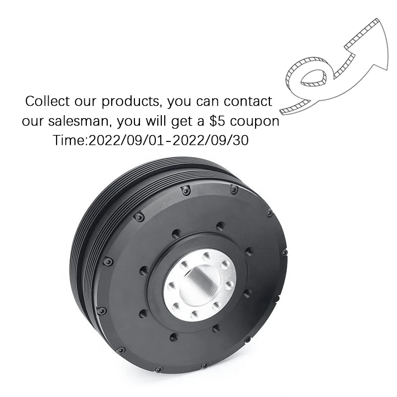 Faradyi Nieuwe Motor PM120 24V 270RPM 6N.m Dual Shaft DC Motor met Slip Ring en Encoder voor robot Arm Joint/UAV PTZ
