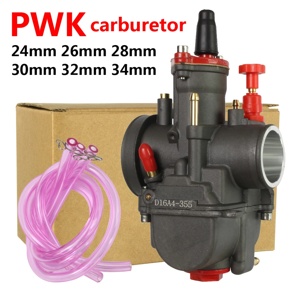 Black PWK 24 26 28 30 32 34 MM Stroke Engine Motorcycle PWK Carburetor ATV Buggy Quad Go Kart Jet Dirt Bike Fit on Racing