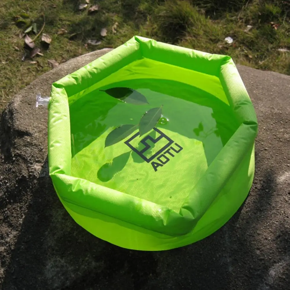 Pump Quickly Inflatable Basin Feet Soaking Water Storage Camping Water Bucket Container Folding Inflatable Washing Bucket