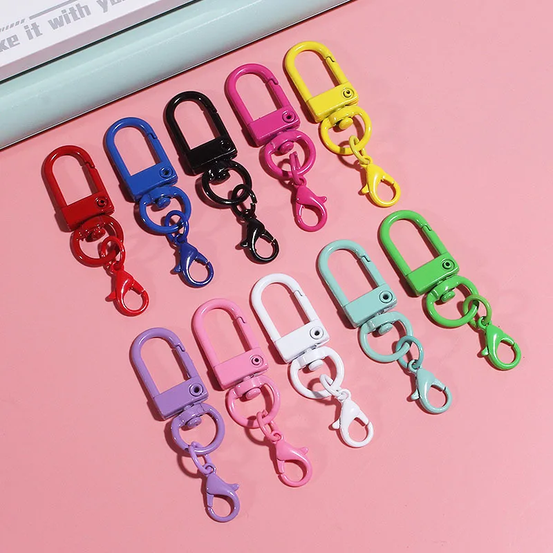 

500Pcs/Lot Lobster Clasp Hooks Keychain With Lobster Matel Clasps For Diy Jewelry Making Dog Buckle Neckalce Bracelet Accessorie