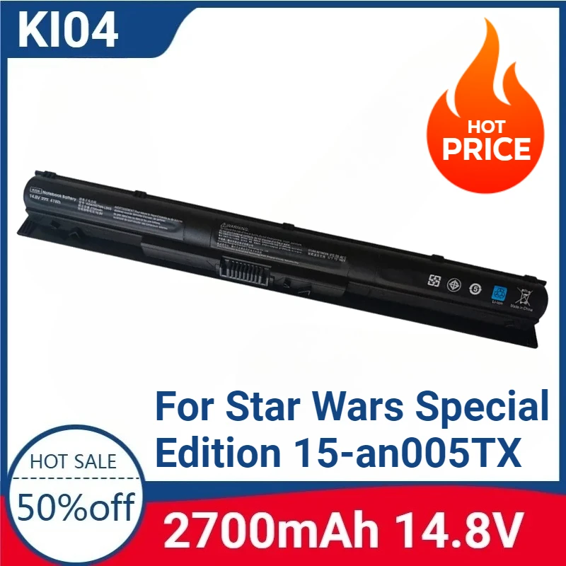 For KI04 N2L84AA TPN-Q158 800049-001 HSTNN-DB6T HSTNN-LB6S Laptop Replaceable Battery for Star Wars Special Edition 15-an005TX