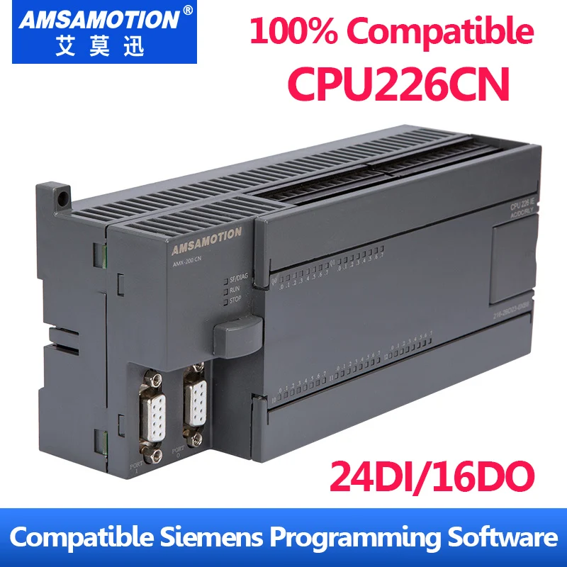 Amsamotion Upgrade PLC CPU226 24DI/16DO 6ES7 216-2AD23/2BD23-0XB8 Relay Transistor Support Win CC S7 PTO PID Wizard MAP