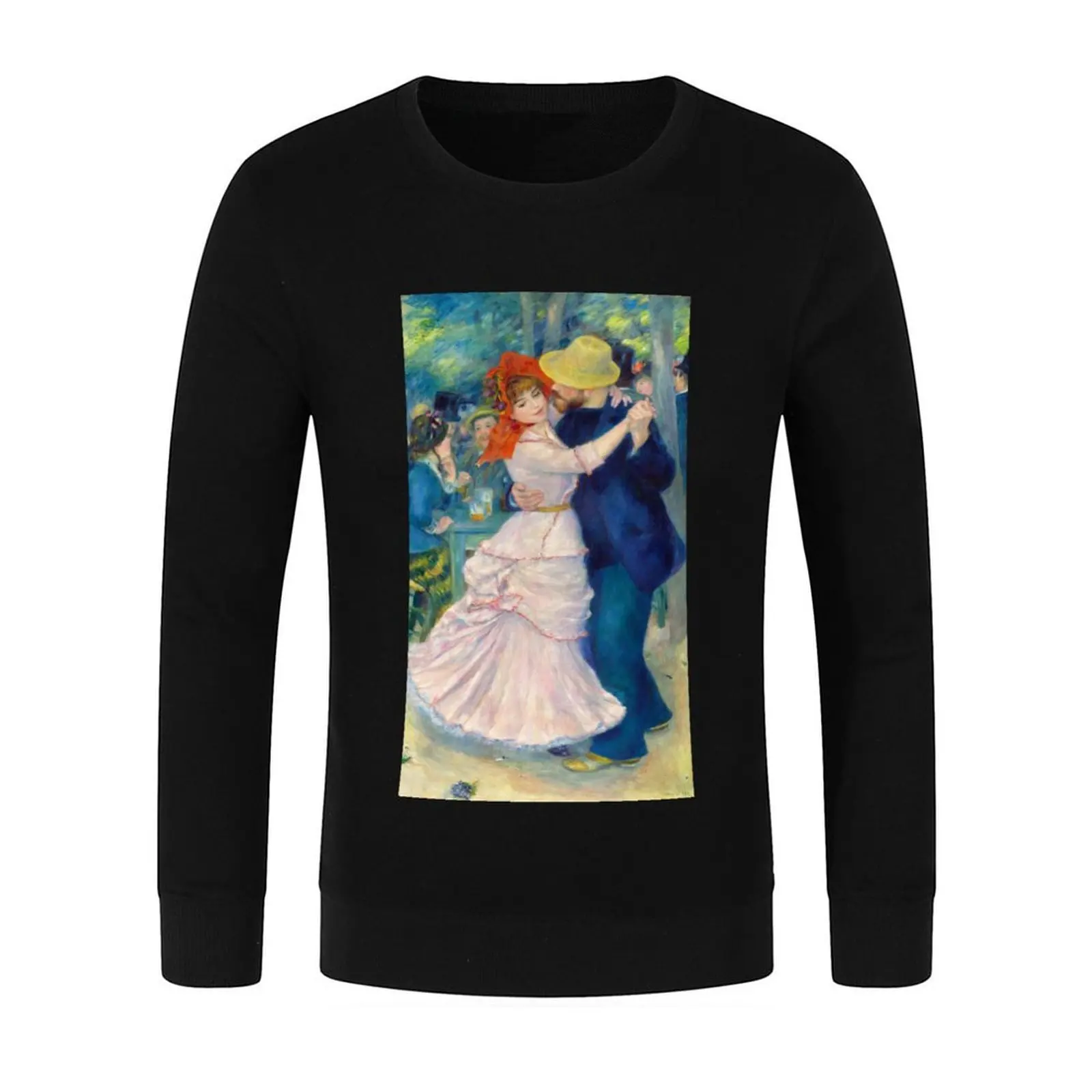 Dance at Bougival - Pierre Auguste Renoir Pullover pakaian pria pakaian korea pakaian pria tracksuit sweatshirt pria