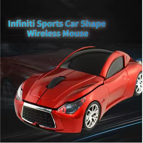 2.4G Wireless Cool Sports Car Styled Mute Computer Mouse Ergonomic Optical Silent Mice PC Laptop Desktops For Children's Gifts
