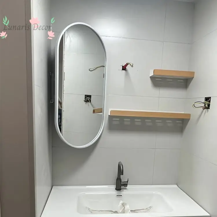 360-Degree Rotating Bathroom Mirror Wall-mounted Retractable Folding Mirror Runway Mirror Toilet