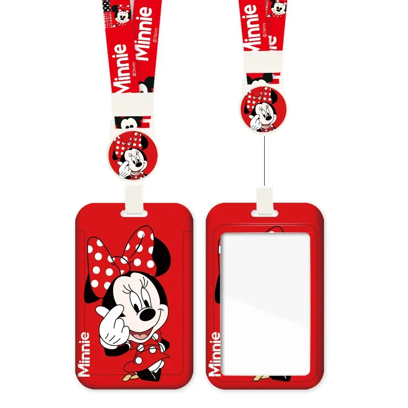 

Disney Mickey Mouse Retractable Lanyard Card Holder for Cards IDs Badges Anti Lost Protective Cover for Students Employees