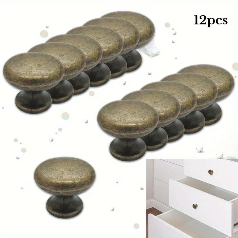 

12 шт., мини-антикварные ручки, декоративная деревянная шкатулка для драгоценностей, ящик, дверные ручки шкафа, мебельная фурнитура