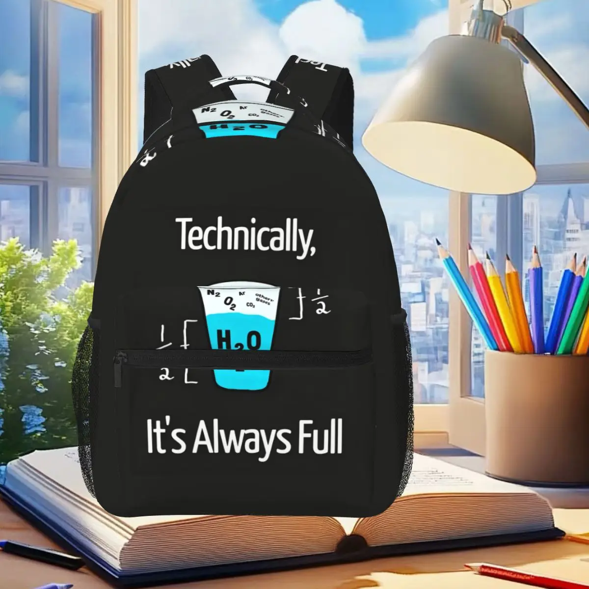Science Humor Chemistry Physics Math Teacher School Geek Backpack Student Boys Girls BookBag School Bag Shoulder Bags For Unisex