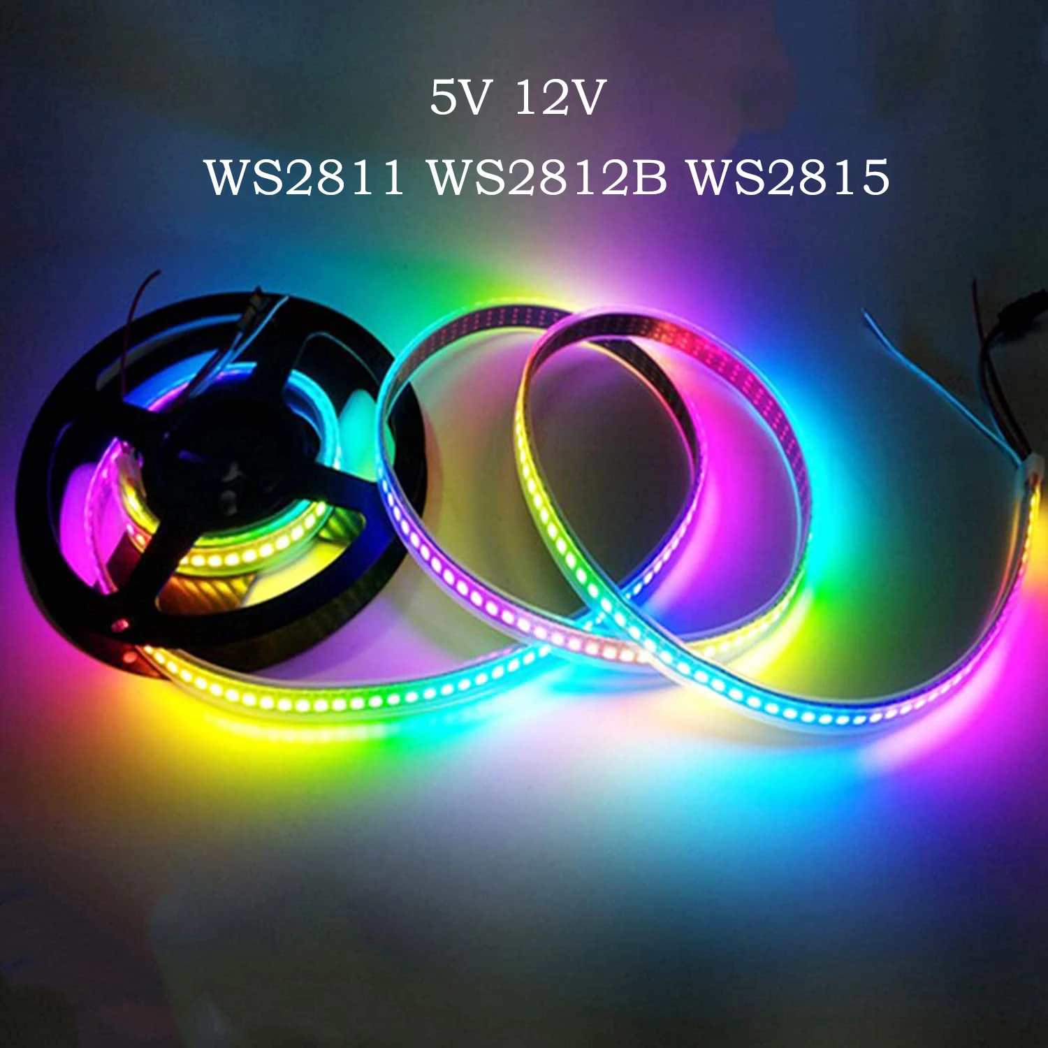 WS2812B 2811 2813 2815 умная RGB Светодиодная лента индивидуально Адресуемая Светодиодная лента 30/60 светодиодов для ТВ Светодиодная лента для декора комнаты 5 в 12 В