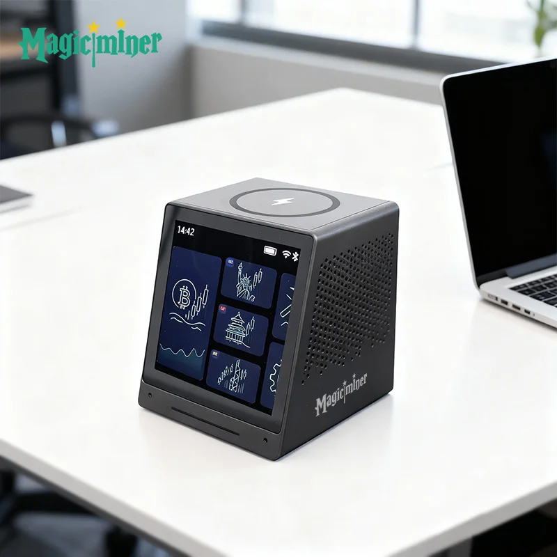 MagicMiner MO01 770KH/S Crypto Miner 17W Low Power Home Mining with Market Display Bluetooth Speaker Wireless Charging