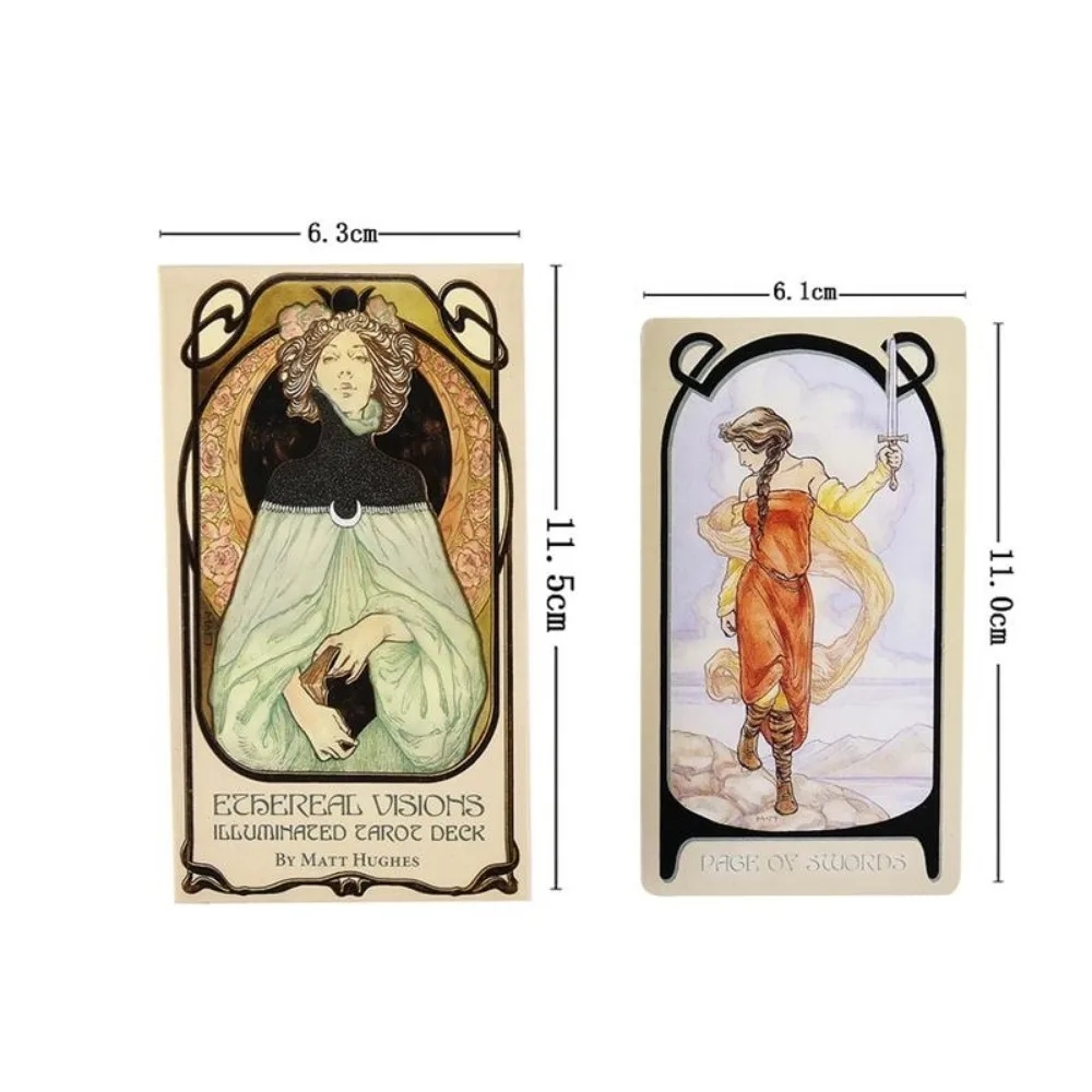 Ethereal Visions Illuminated Tarot Cards Deck Board Table Games For Party