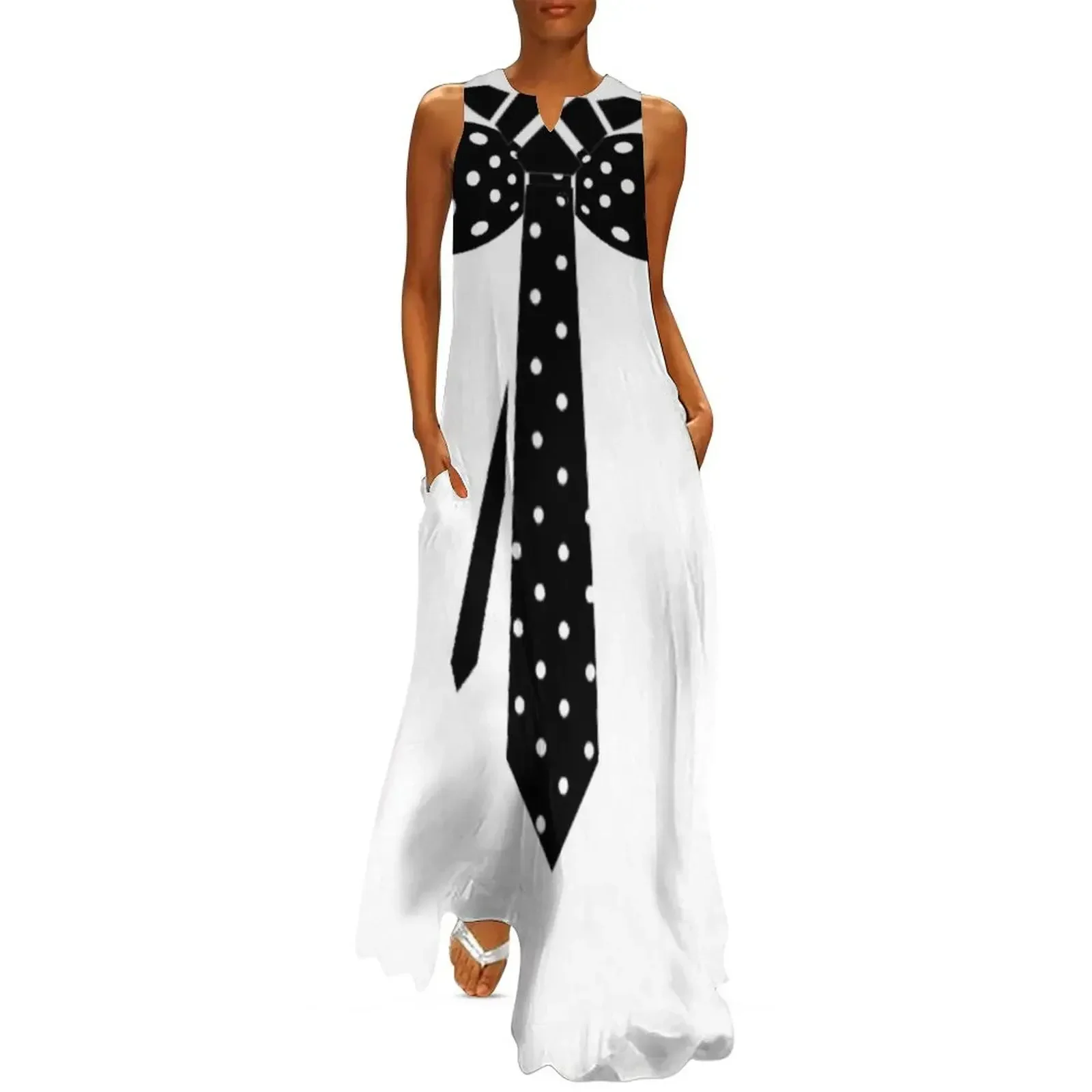 

Tie tie for casual style Long Dress Female clothing Summer skirt summer dresses summer dress woman 2025 Dress