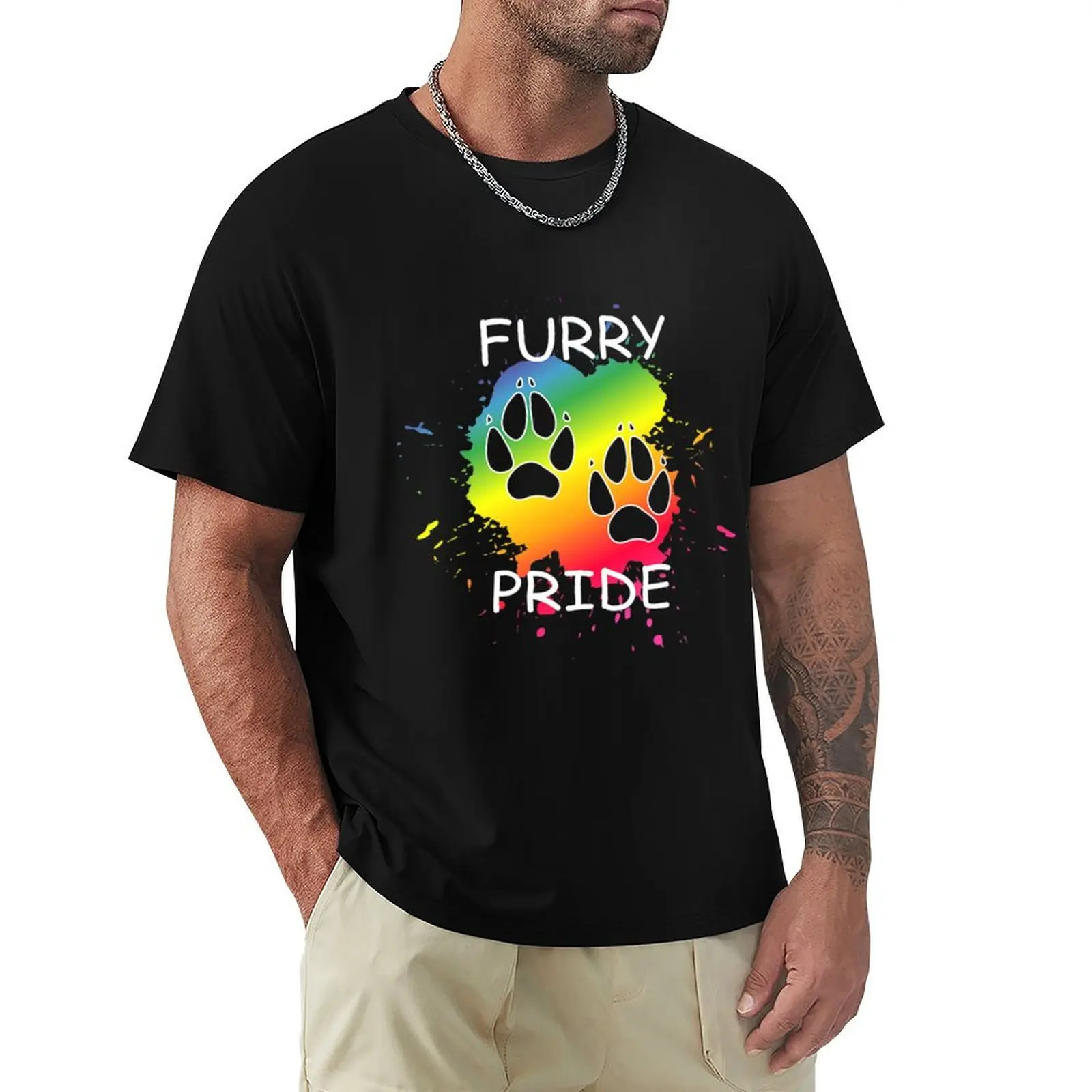 Furry Pride Dog Owner And Lgbt Member T-Shirt Simple Graphic Design T-Shirt
